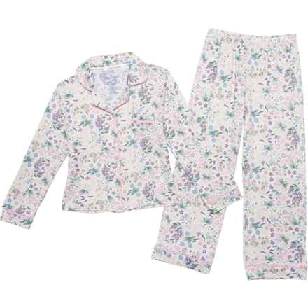 Life is Good® Little Girls Printed Pajamas - Long Sleeve in Floral Cream