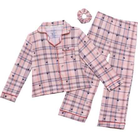 Life is Good® Little Girls Printed Pajamas - Long Sleeve in Slate Rose/Silver Pink