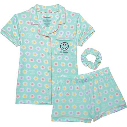 Life is Good® Little Girls Printed Pajamas - Short Sleeve in Pantone/Pantone