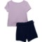 1XVVT_2 Life is Good® Little Girls Rainbow T-Shirt and Knit Shorts Set - Short Sleeve