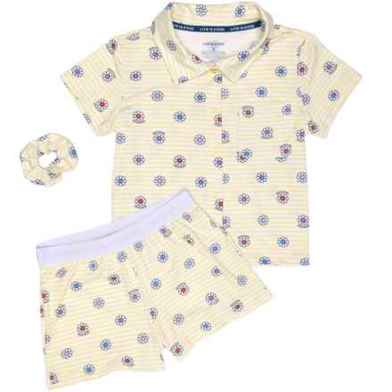 Life is Good® Little Girls Shorty Pajamas - Short Sleeve in Sandy Yellow