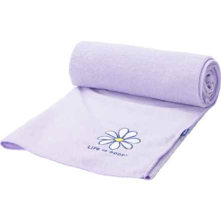 Life is Good® Microfiber Pet Drying Towel - 44x27.5” in Purple/Flower