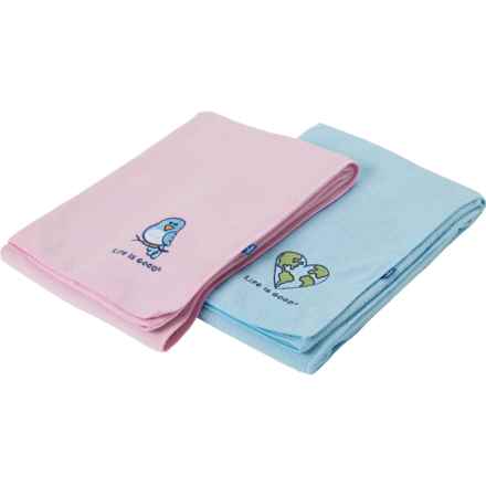 Life is Good® Microfiber Pet Towel - 2-Pack, 44x27.5” in Bird/Heart