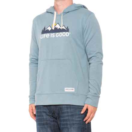 Life is good® Mountains French Terry Hoodie in Smokey Blue