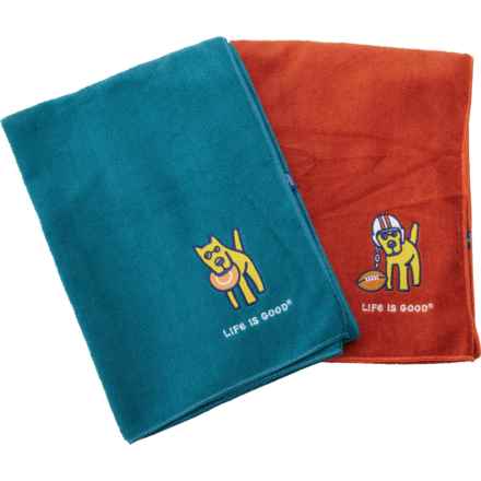 Life is Good® Pet Drying Towel - 2-Pack, 44x28” in Frisbee/Football