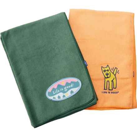 Life is Good® Pet Drying Towel - 2-Pack, 44x28” in Frisbee/Rocket