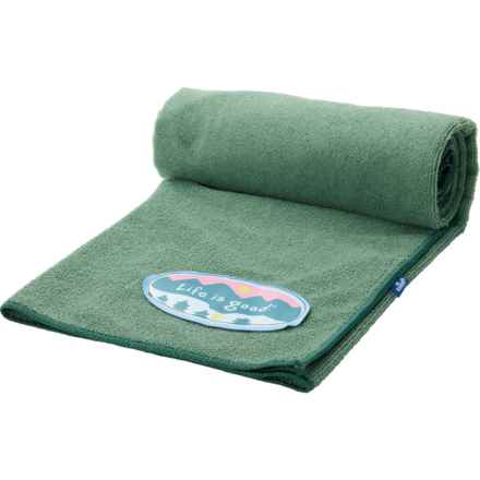 Life is Good® Pet Drying Towel - 44x27.5” in Mountains/Green