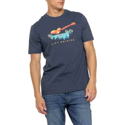 Life is Good® Play Outside Guitar Lake Classic T-Shirt - Short Sleeve in Darkest Blue