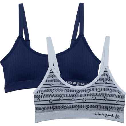 Life is Good® Ribbed Scoop Neck Bralettes - 2-Pack in Multi