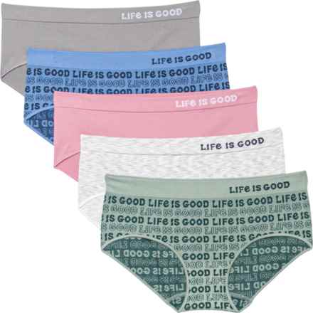Life is good® Seamless Panties - 5-Pack, Hispters in Provence Jaquard, Fox Glove, Natural Space Dye, Sh