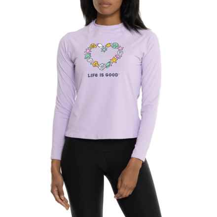 Life is Good® Seashell Heart Sun Shirt - UPF 50+, Long Sleeve in Lilac