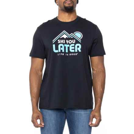 Life is Good® Ski You Later T-Shirt - Short Sleeve in Jet Black