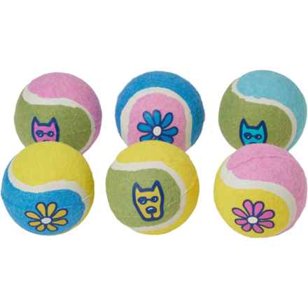 Life is Good® Squeaker Tennis Ball Dog Toys - 6-Pack in Multi