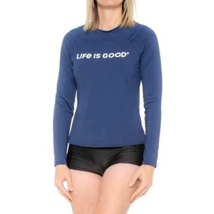 Life is good® Sun Active T-Shirt - UPF 50+, Long Sleeve in Navy