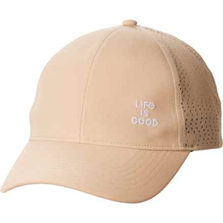 Life is Good® Swiss Perforated Baseball Hat - UPF 50+ in Sepia Stone