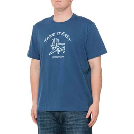 Life is Good® Take It Easy Adirondack Classic T-Shirt - Short Sleeve in Darkest Blue