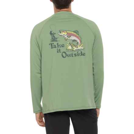 Life is Good® Take it Outside Rash Guard - UPF 50+, Long Sleeve in Green