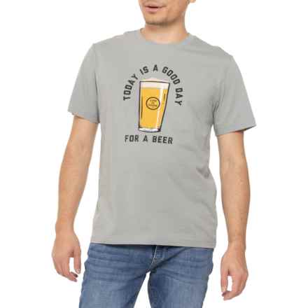 Life is Good® Today is a Good Day for Beer T-Shirt - Short Sleeve in Heron Gray