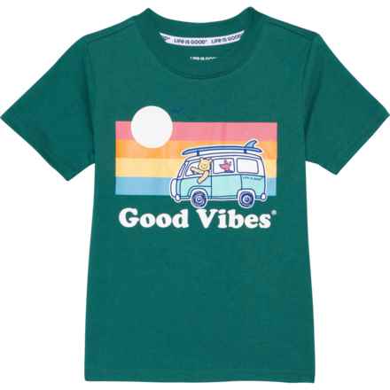 Life is Good® Toddler Boys Good Vibes T-Shirt - Short Sleeve in Spruce Green