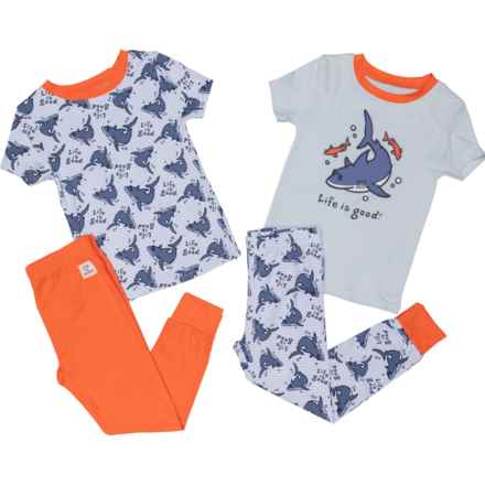 Life is Good® Toddler Boys Pajamas - 2-Pack, Short Sleeve in Glacier Blue/Mango Orange