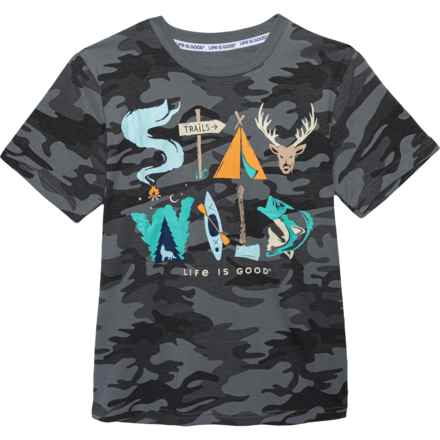 Life is Good® Toddler Boys Stay Wild T-Shirt - Short Sleeve in Gray