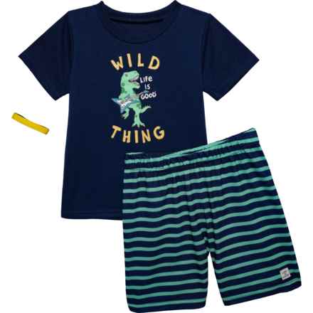 Life is Good® Toddler Boys Wild Thing Pajamas - Short Sleeve in Darkest Blue