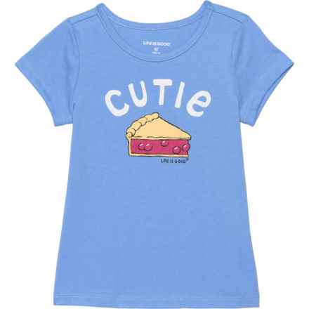 Life is Good® Toddler Girls Cutie Pie T-Shirt - Short Sleeve in Provence/Blue