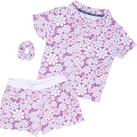Life is Good® Toddler Girls Shorty Super Soft Pajamas - Short Sleeve in Violet Purple
