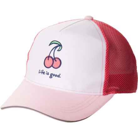Life is Good® Trail Trucker Hat - UPF 50+ in Pink