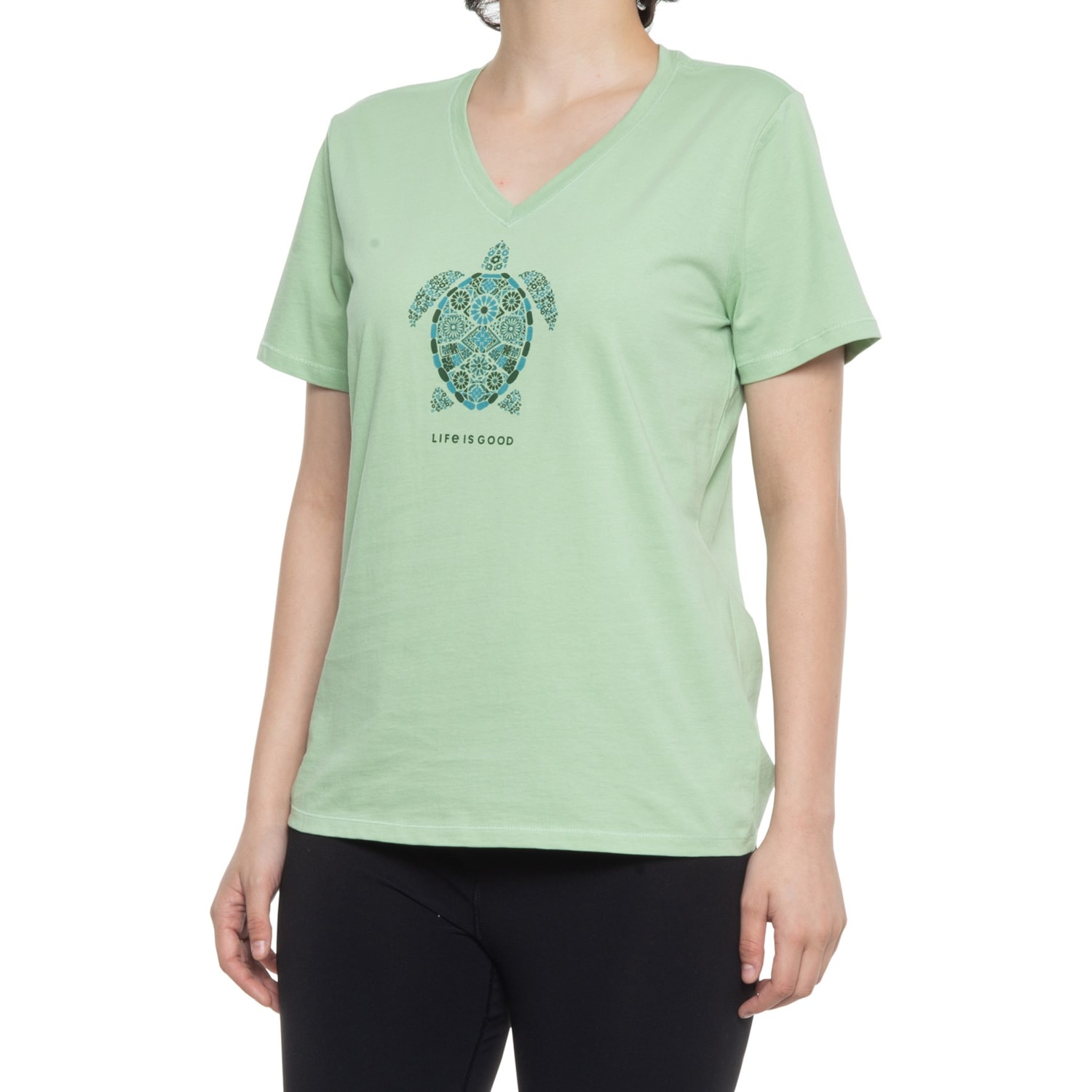 good® Turtle Knit V-Neck T-Shirt 