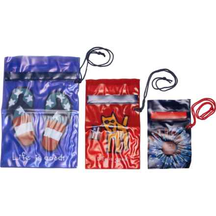 Life is Good® Wet Dry Bags Set - 3-Pack in Flag Flip Flop