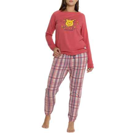 Life is Good® Winnie the Pooh Brushed-Back Fleece Pajamas - Long Sleeve in Red