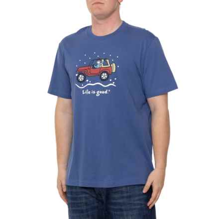 Life is Good® Winter Off Road Classic T-Shirt - Short Sleeve in Vintage Blue