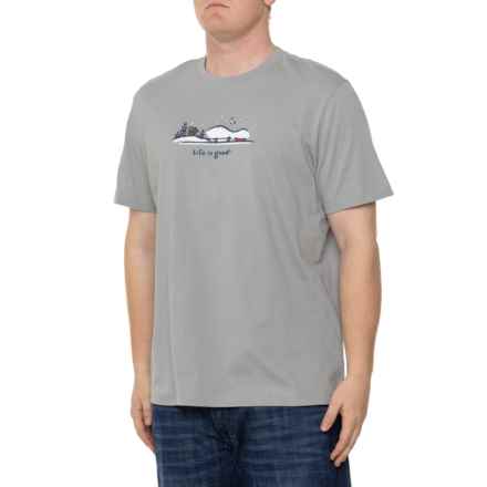 Life is Good® Winter On the Water Classic T-Shirt - Short Sleeve in Heron Gray
