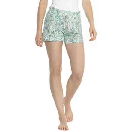 Life is Good® Woodland Floral Lightweight Sleep Shorts in Sage Green