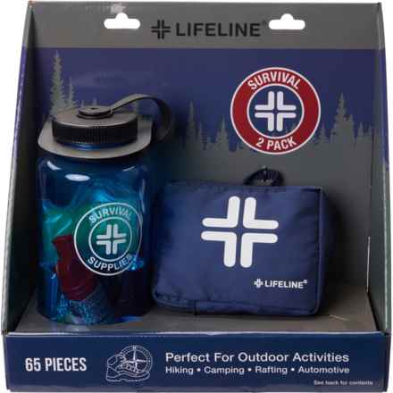 Lifeline Survival Kit and First Aid Set - 65-Piece in Multi