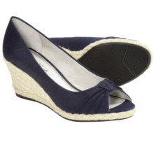 LifeStride Rixy Espradille Slip-On Shoes - Peep Toe (For Women) in Navy - Closeouts