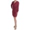 6883T_2 Lilla P Woven Notch Collar Dress - Long Sleeve (For Women)