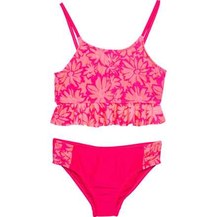 Limited Too Big Girls Bold Floral Tankini Set - UPF 50+ in Pink