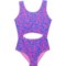 Limited Too Big Girls Cheetah One-Piece Swimsuit - UPF 50+ in Pink