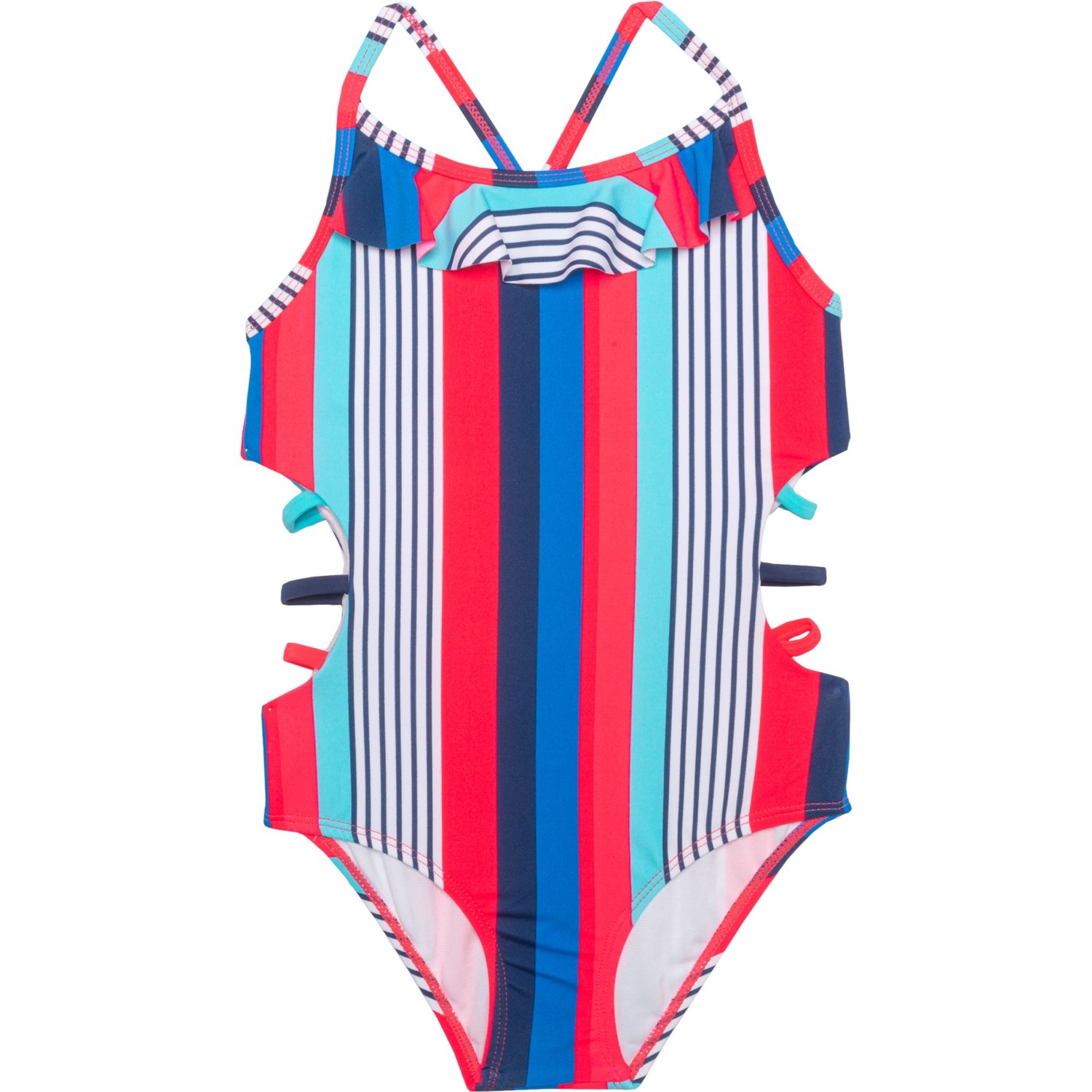 Limited Too Crisscross Stripe One Piece Swimsuit For Little Girls Save 53