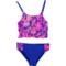 Limited Too Little Girls Bold Floral Tankini Set - UPF 50+ in Purple