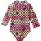 1TDWF_2 Limited Too Little Girls Ombre Checkered One-Piece Rash Guard - UPF 50+, Long Sleeve