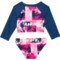71VHC_2 Limited Too Toddler Girls Palm Tree Rash Guard and Bikini Bottoms Set - UPF 50+, Long Sleeve