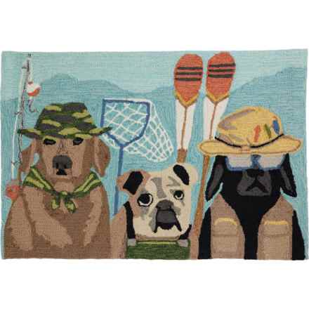 Liora Manne Fishing Patrol Indoor-Outdoor Scatter Rug - 24x36”, Multi in Multi