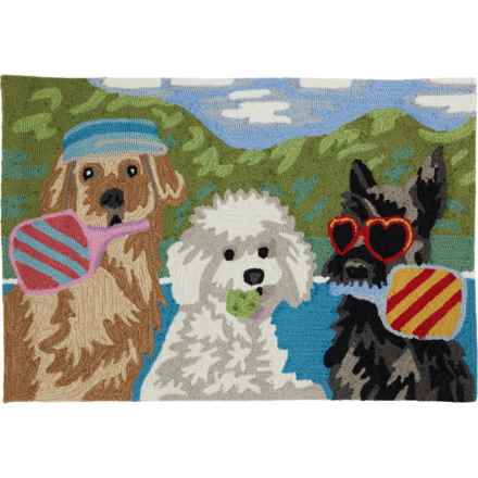 Liora Manne Pickled Pups Indoor-Outdoor Scatter Rug - 24x36”, Multi in Multi