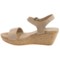 128JH_5 lisa b. Double-Strap Espadrille Wedge Sandals - Suede (For Women)