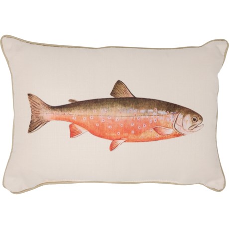 Little Birdie Fish Throw Pillow - 14x20” in Multi