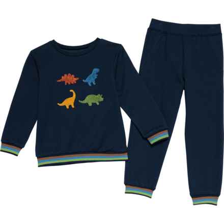 LITTLE ME Toddler Boys Dino Sweatshirt and Sweatpants Set in Multi