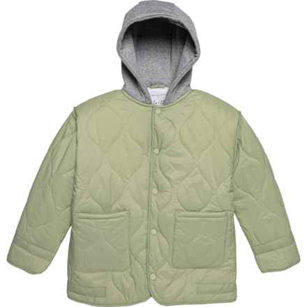 LIV & LOTTIE Big Girls Onion Quilted Jacket - Insulated in Desert Sage